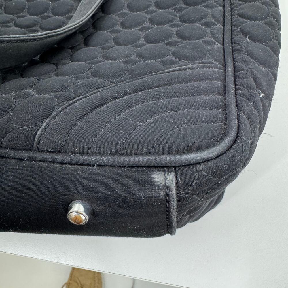 Vera Bradley Large Black Laptop Bag Briefcase Quilted Zip Travel Business Work - Picture 12 of 12